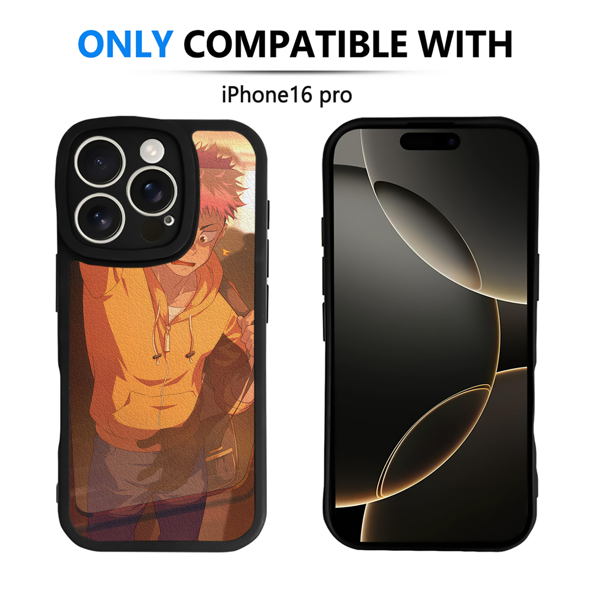 （画像用） 呪術廻戦 Jujutsu Kaisen 【iPhone 16シリーズ対応】シリコンスマホケース（レザー調） 材質：シリコン